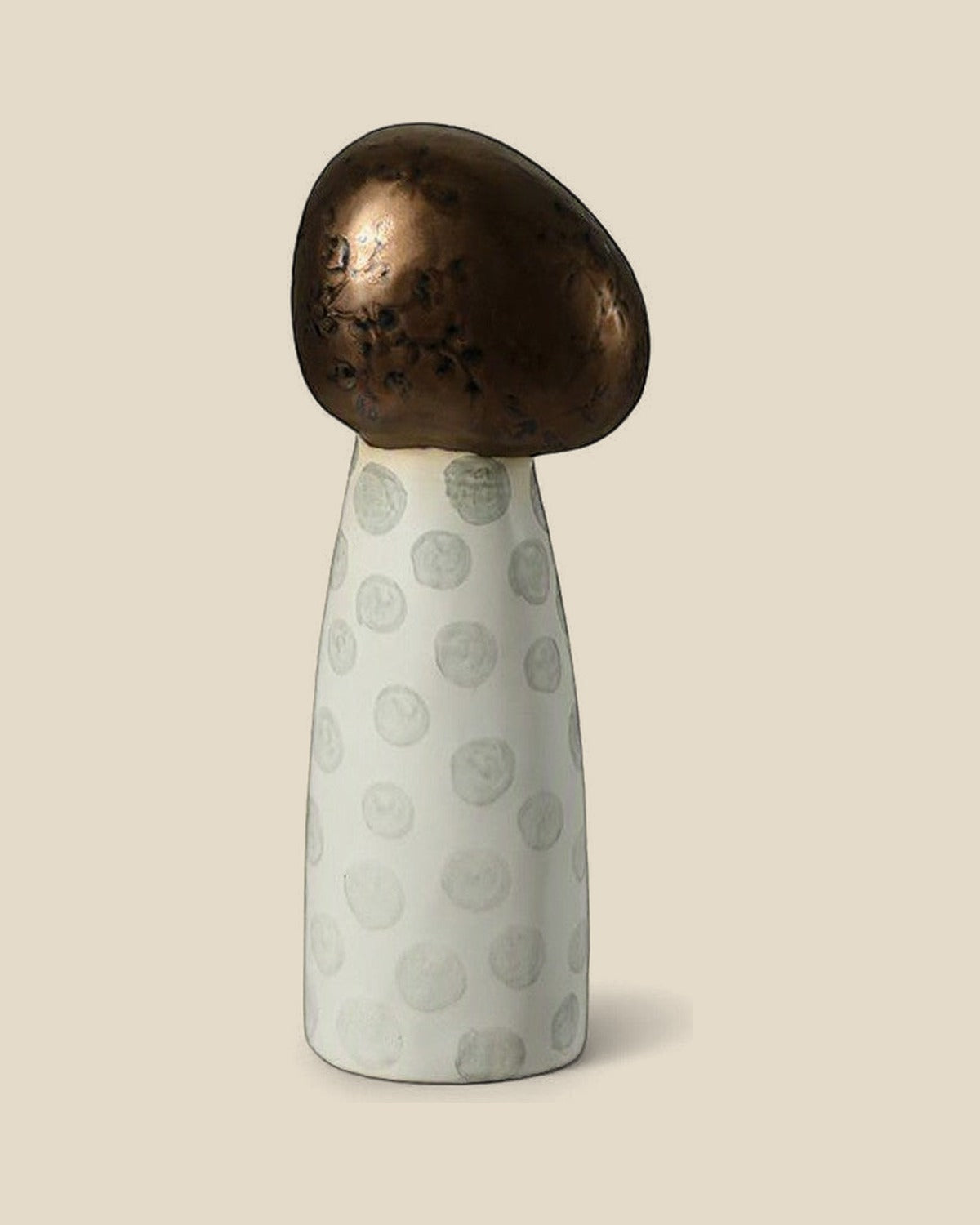 Hand-Painted Mushroom Ceramic Sculpture