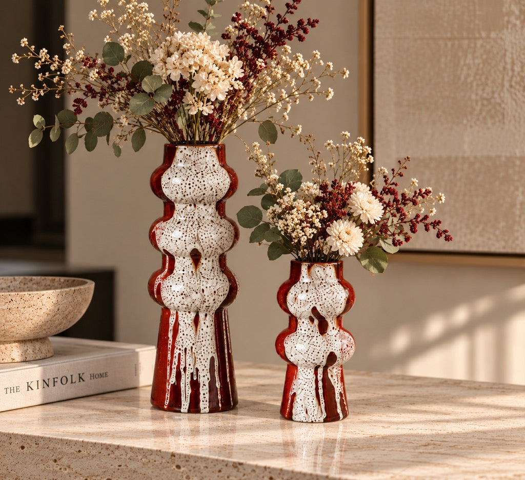 sprigs of dried flowers