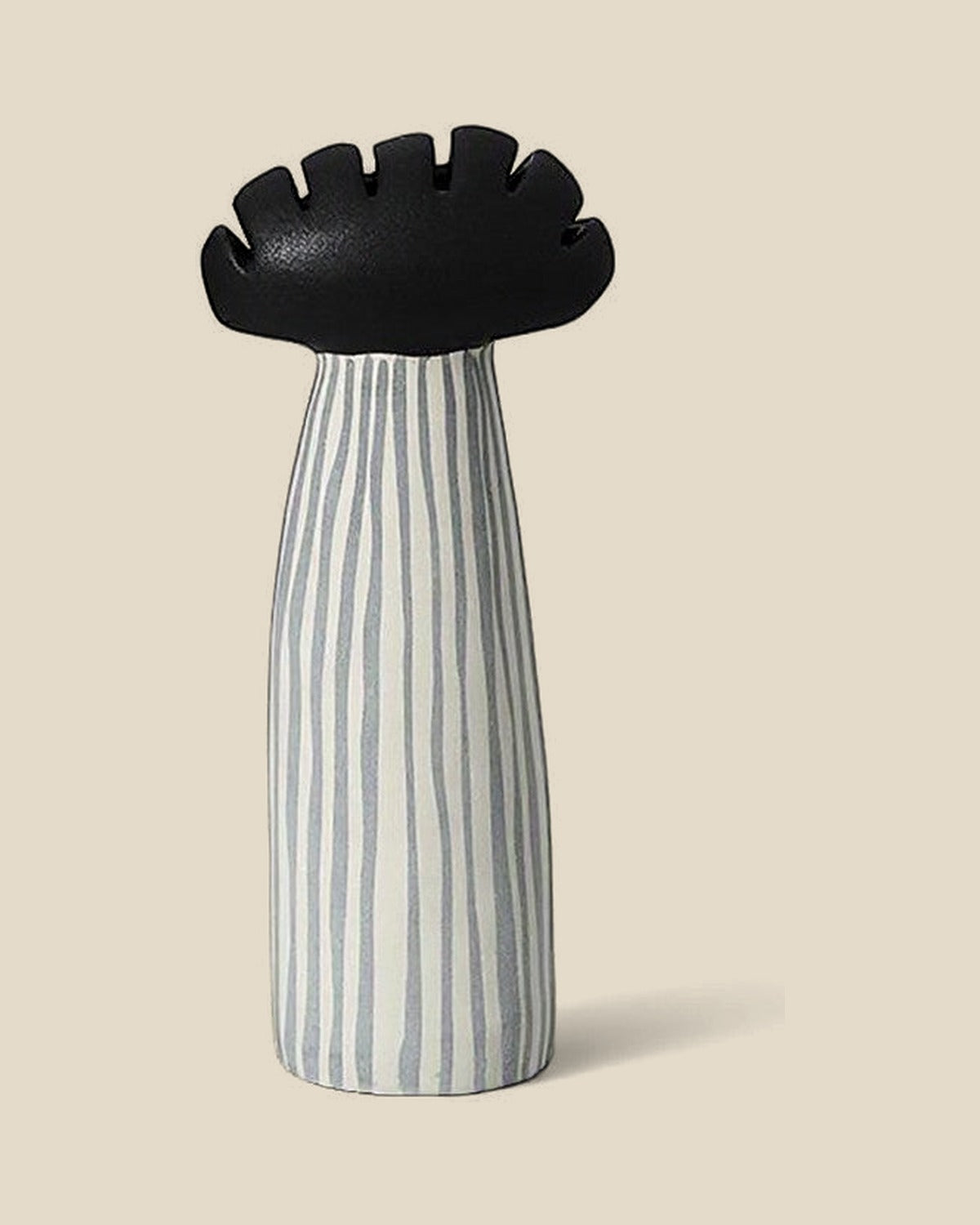 Hand-Painted Mushroom Ceramic Sculpture