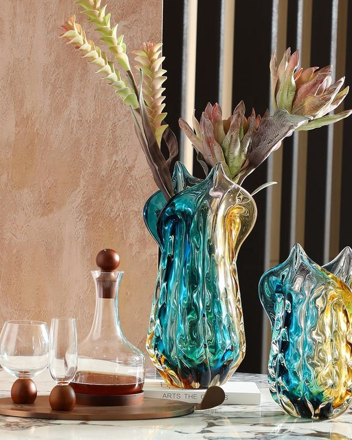Concave petal vase large