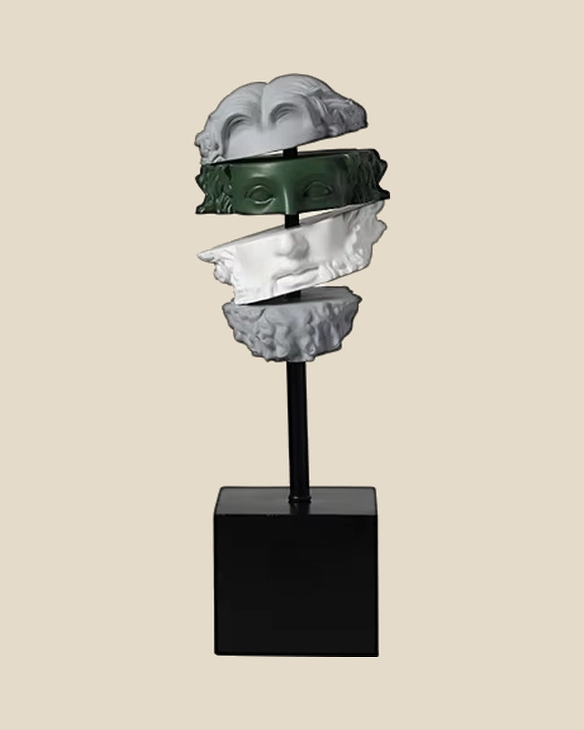 Art Deco Resin Metal Human Statue Sculpture, photo 2