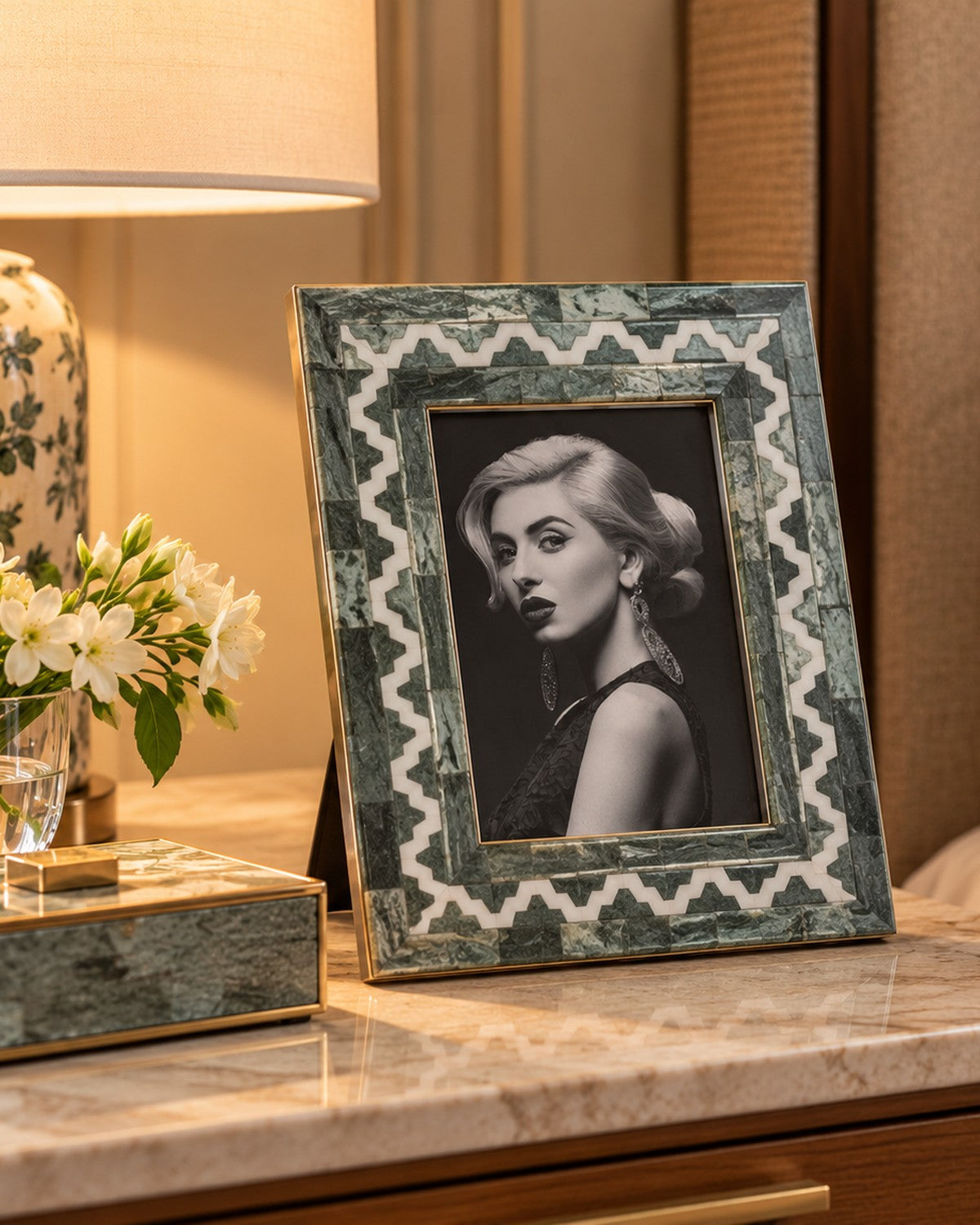 Bone Inlay Photo Frame