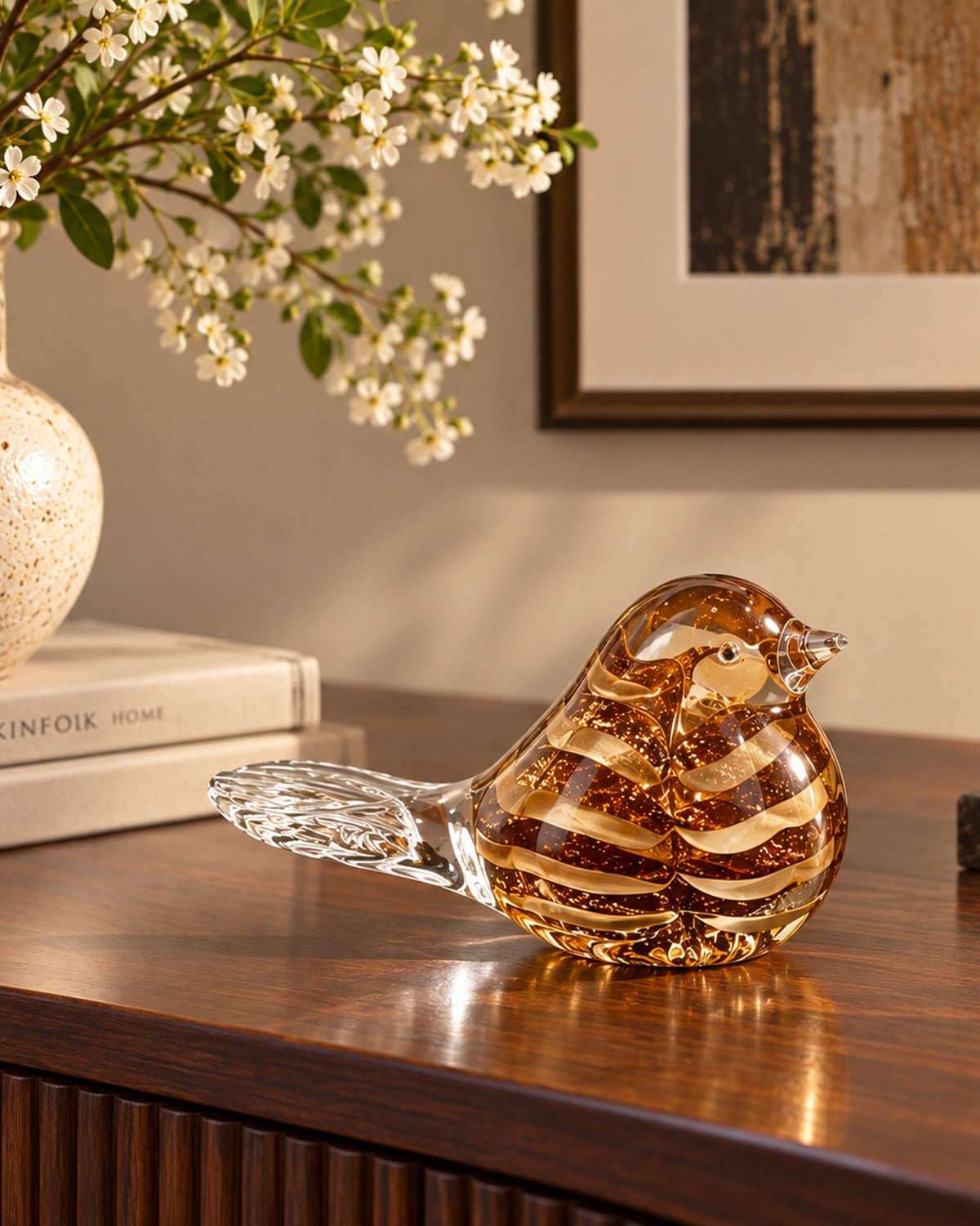 Cascading Bird Glass Ornament, photo 2
