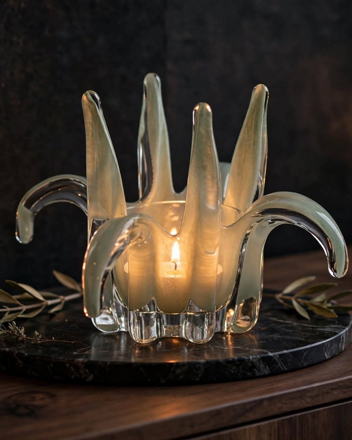 Petal Glass Candle Holder
